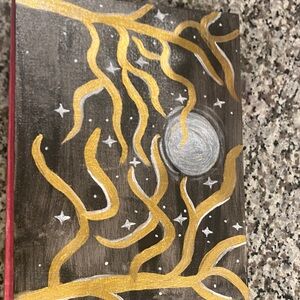 Abstract Gold and Silver Art Canvas